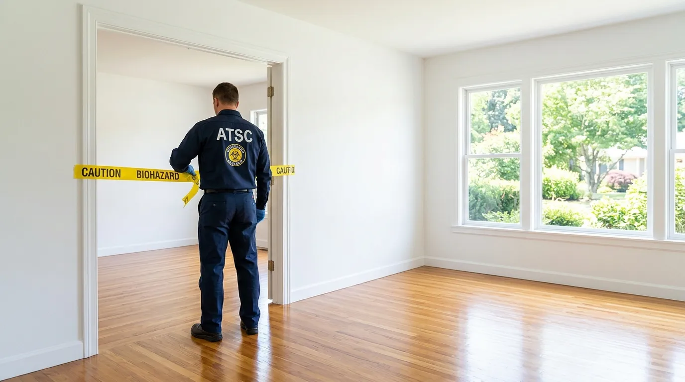 Certified biohazard cleanup crew performing Trauma Scene Cleanup in Shoreview
